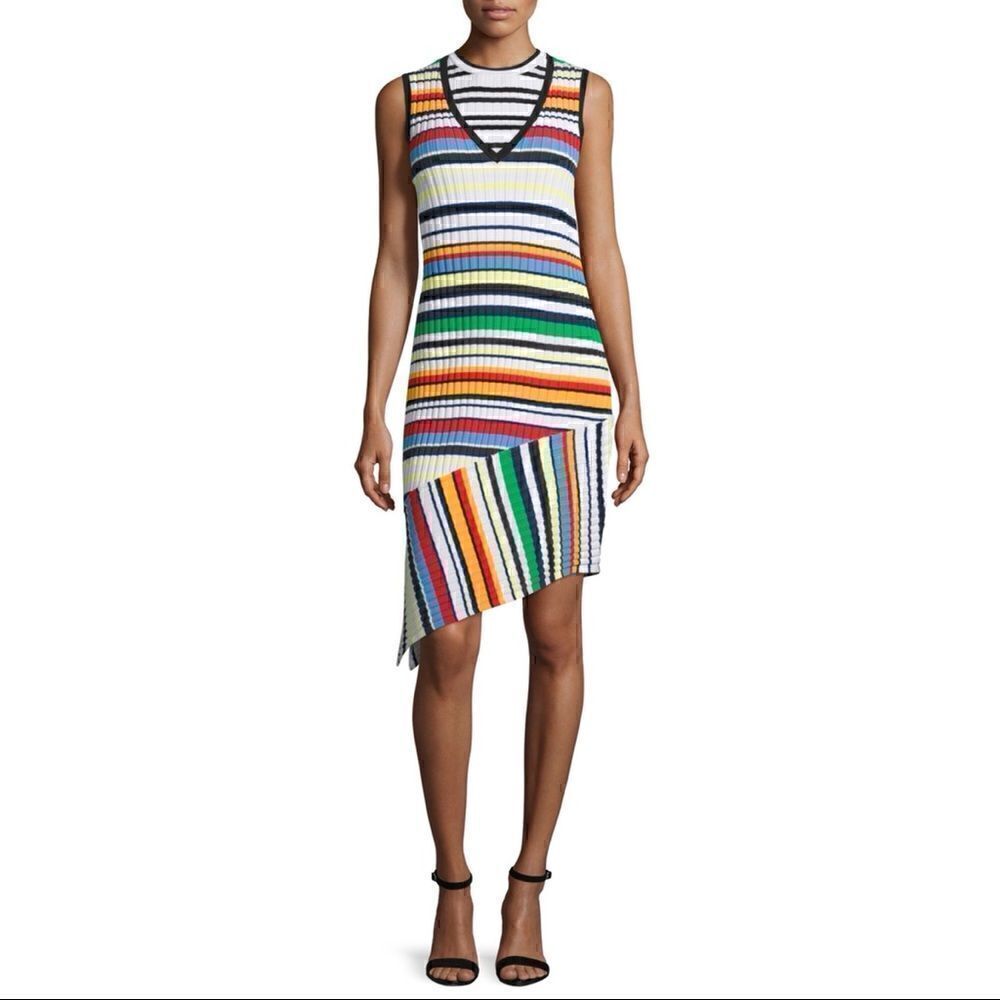 Milly Striped Vneck Dress - Picture 10 of 11